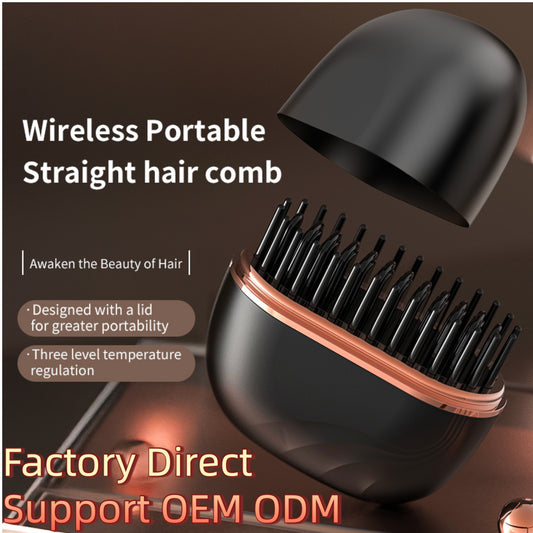 Mini Cordless Hair Straightener Brush