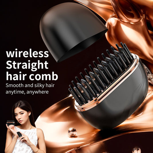 Mini Cordless Hair Straightener Brush