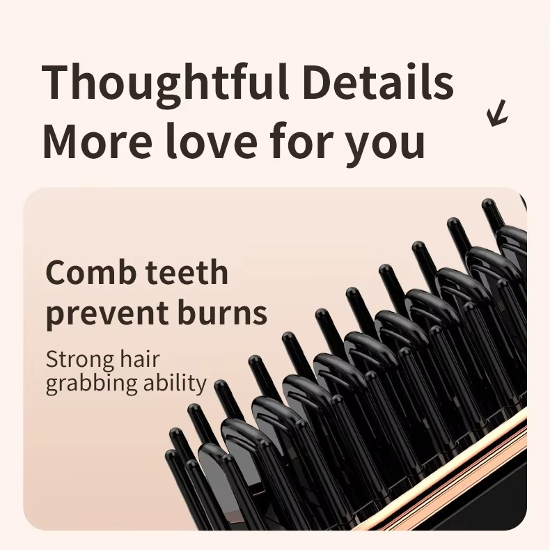 Mini Cordless Hair Straightener Brush